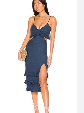SAYLOR Sachi Fringe Midi Dress